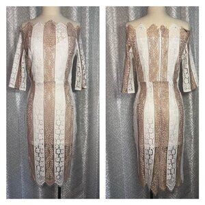 Clocolor Lace elegant off shoulder dress